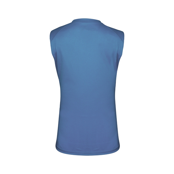 Women's sleeveless tee with self-fabric collar , Contour silhouette, Double-needle hem.... from ASI 37461 Augusta Sportswear