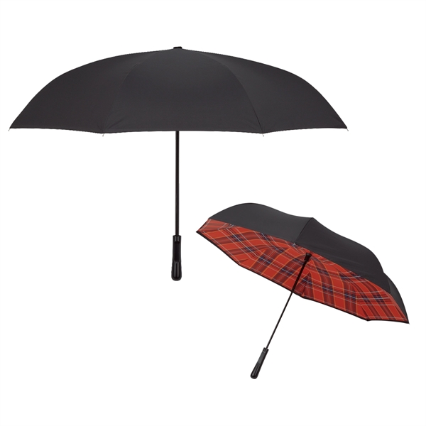 48" arc Soho inversion umbrella with a metal shaft, pongee material,... from ASI 61125 Hit Promotional Products / Hit®