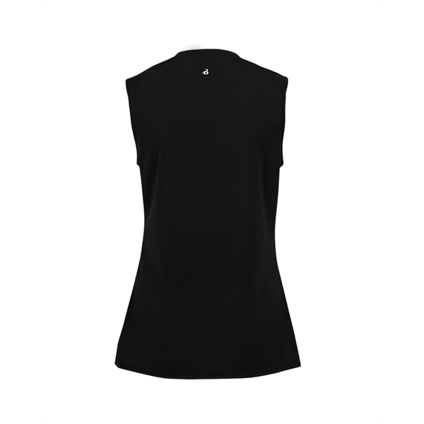 Sleeveless women's tee with paneled shoulder for maximum movement, self-fabric lap... from ASI 37461 Augusta Sportswear