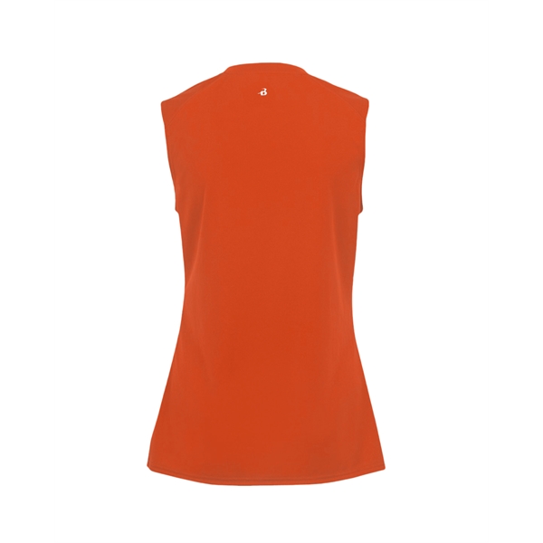 Sleeveless women's tee with paneled shoulder for maximum movement, self-fabric lap... from ASI 37461 Augusta Sportswear
