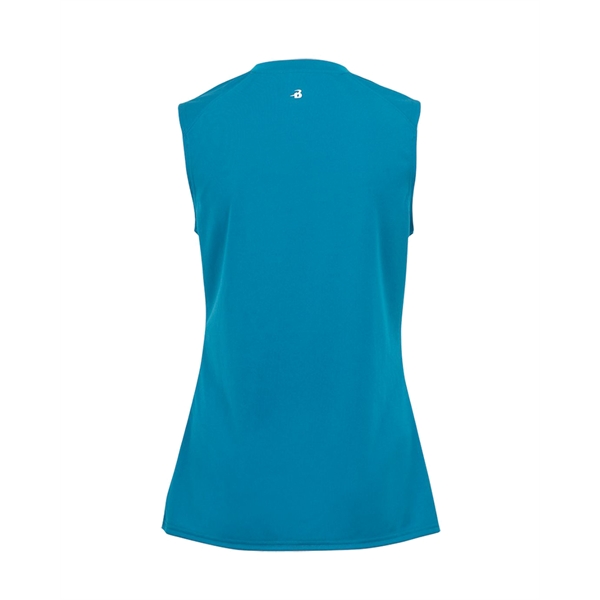 Sleeveless women's tee with paneled shoulder for maximum movement, self-fabric lap... from ASI 37461 Augusta Sportswear