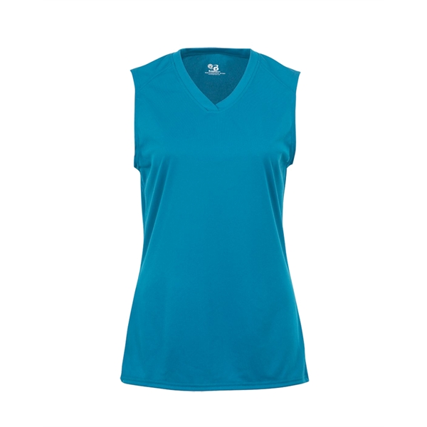 Sleeveless women's tee with paneled shoulder for maximum movement, self-fabric lap... from ASI 37461 Augusta Sportswear
