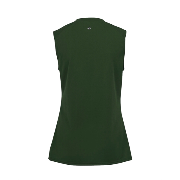 Sleeveless women's tee with paneled shoulder for maximum movement, self-fabric lap... from ASI 37461 Augusta Sportswear