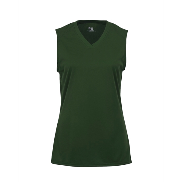 Sleeveless women's tee with paneled shoulder for maximum movement, self-fabric lap... from ASI 37461 Augusta Sportswear