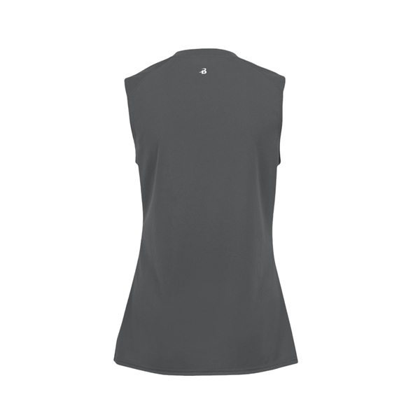 Sleeveless women's tee with paneled shoulder for maximum movement, self-fabric lap... from ASI 37461 Augusta Sportswear