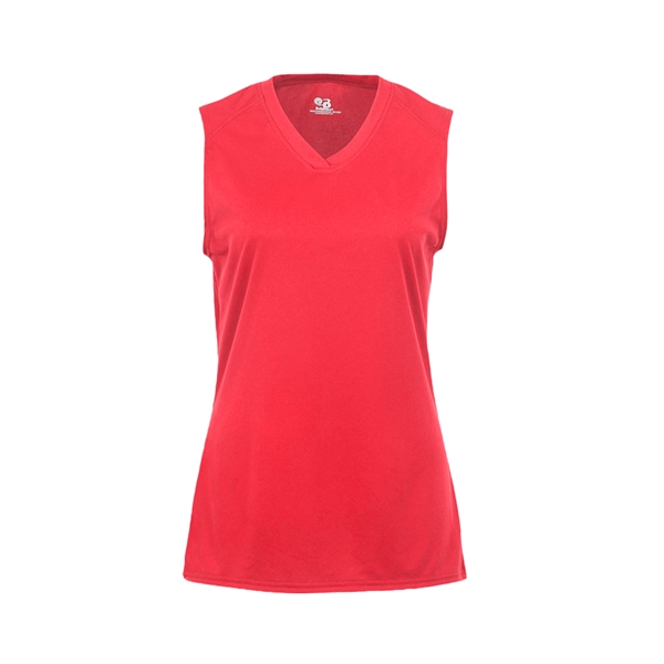 Sleeveless women's tee with paneled shoulder for maximum movement, self-fabric lap... from ASI 37461 Augusta Sportswear