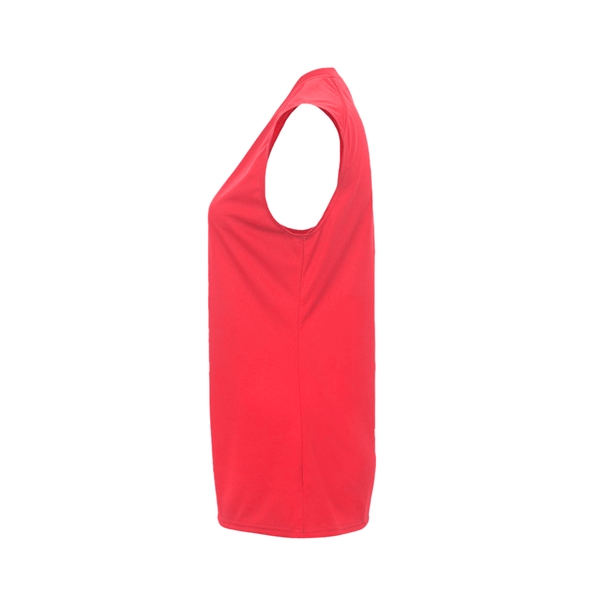 Sleeveless women's tee with paneled shoulder for maximum movement, self-fabric lap... from ASI 37461 Augusta Sportswear