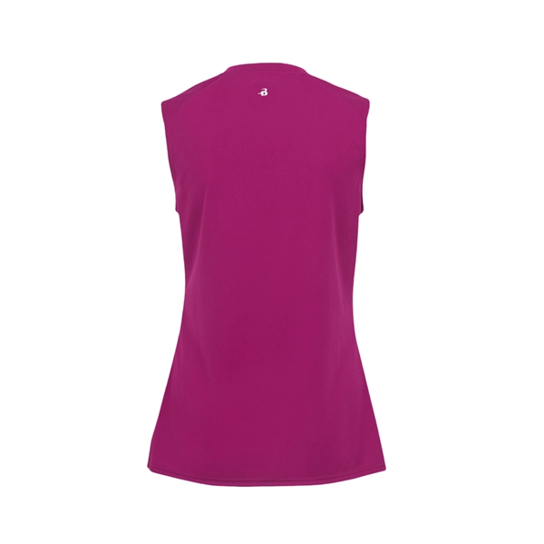 Sleeveless women's tee with paneled shoulder for maximum movement, self-fabric lap... from ASI 37461 Augusta Sportswear