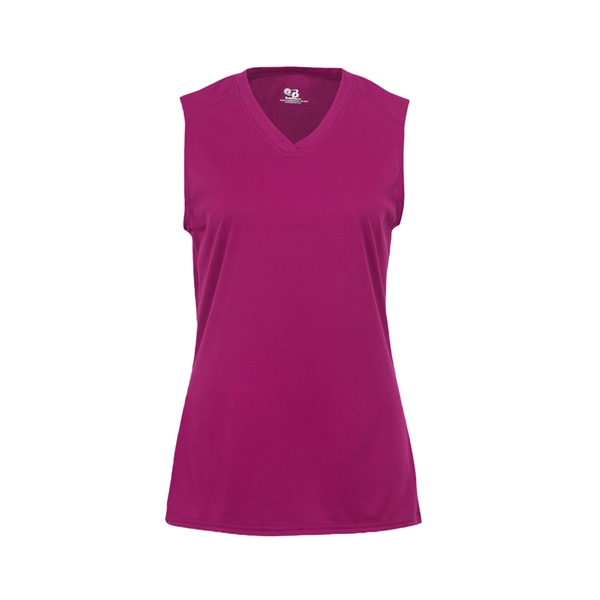 Sleeveless women's tee with paneled shoulder for maximum movement, self-fabric lap... from ASI 37461 Augusta Sportswear