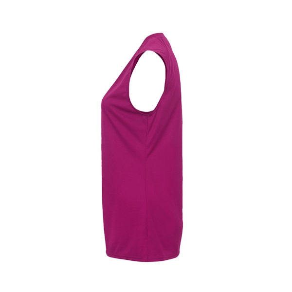 Sleeveless women's tee with paneled shoulder for maximum movement, self-fabric lap... from ASI 37461 Augusta Sportswear