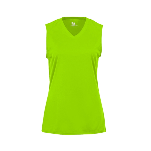 Sleeveless women's tee with paneled shoulder for maximum movement, self-fabric lap... from ASI 37461 Augusta Sportswear