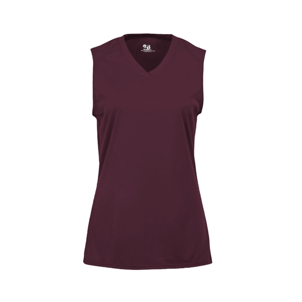 Sleeveless women's tee with paneled shoulder for maximum movement, self-fabric lap... from ASI 37461 Augusta Sportswear