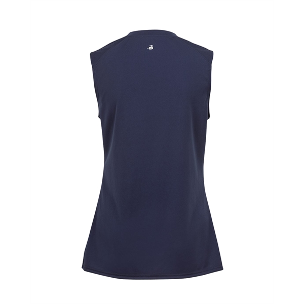 Sleeveless women's tee with paneled shoulder for maximum movement, self-fabric lap... from ASI 37461 Augusta Sportswear
