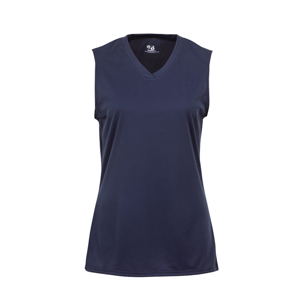 Sleeveless women's tee with paneled shoulder for maximum movement, self-fabric lap... from ASI 37461 Augusta Sportswear