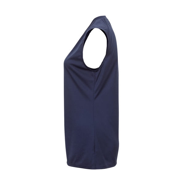 Sleeveless women's tee with paneled shoulder for maximum movement, self-fabric lap... from ASI 37461 Augusta Sportswear
