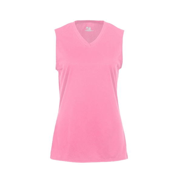 Sleeveless women's tee with paneled shoulder for maximum movement, self-fabric lap... from ASI 37461 Augusta Sportswear