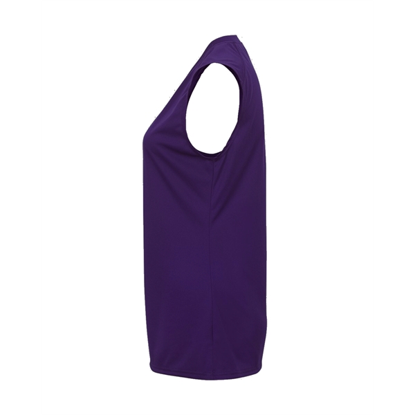 Sleeveless women's tee with paneled shoulder for maximum movement, self-fabric lap... from ASI 37461 Augusta Sportswear