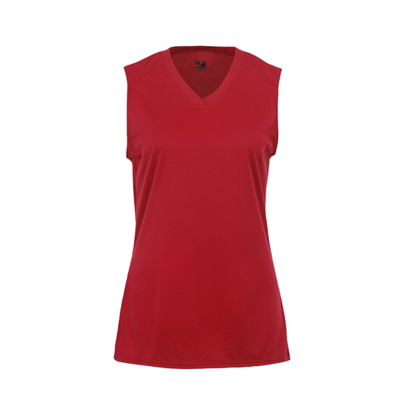 Sleeveless women's tee with paneled shoulder for maximum movement, self-fabric lap... from ASI 37461 Augusta Sportswear