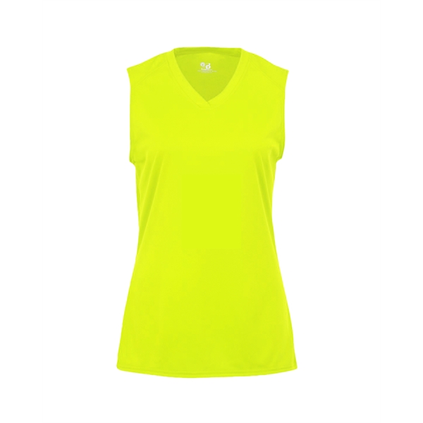 Sleeveless women's tee with paneled shoulder for maximum movement, self-fabric lap... from ASI 37461 Augusta Sportswear