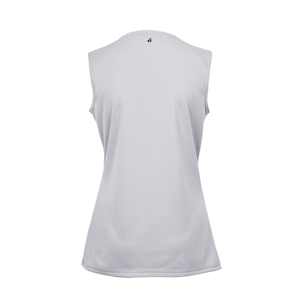 Sleeveless women's tee with paneled shoulder for maximum movement, self-fabric lap... from ASI 37461 Augusta Sportswear
