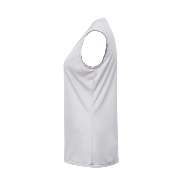 Sleeveless women's tee with paneled shoulder for maximum movement, self-fabric lap... from ASI 37461 Augusta Sportswear