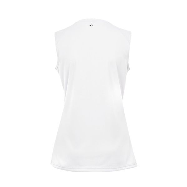 Sleeveless women's tee with paneled shoulder for maximum movement, self-fabric lap... from ASI 37461 Augusta Sportswear