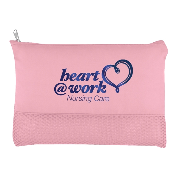 Mesh vanity bag with main zippered compartment.... from ASI 61125 Hit Promotional Products / Hit®