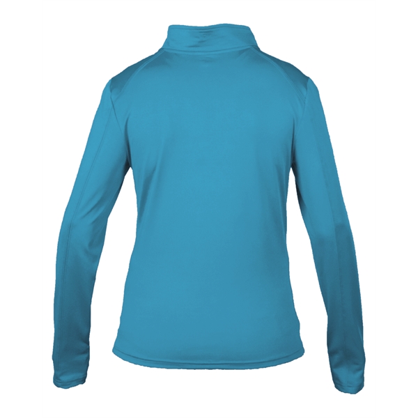 Women's 1/4 zip paneled sleeve w/ thumbhole, embroidered logo on left... from ASI 37461 Augusta Sportswear