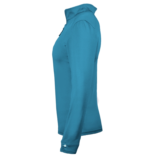 Women's 1/4 zip paneled sleeve w/ thumbhole, embroidered logo on left... from ASI 37461 Augusta Sportswear