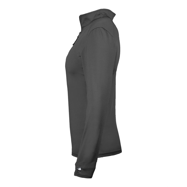 Women's 1/4 zip paneled sleeve w/ thumbhole, embroidered logo on left... from ASI 37461 Augusta Sportswear