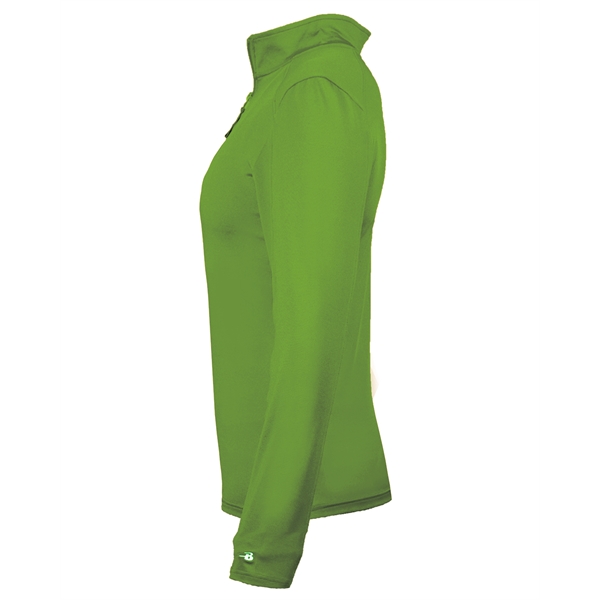 Women's 1/4 zip paneled sleeve w/ thumbhole, embroidered logo on left... from ASI 37461 Augusta Sportswear