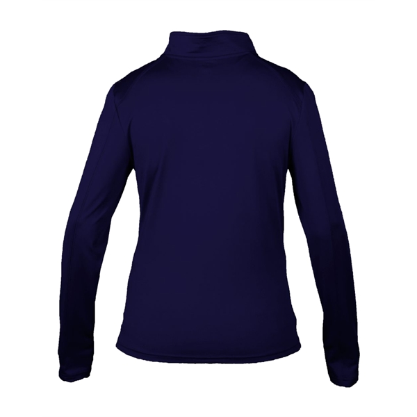 Women's 1/4 zip paneled sleeve w/ thumbhole, embroidered logo on left... from ASI 37461 Augusta Sportswear