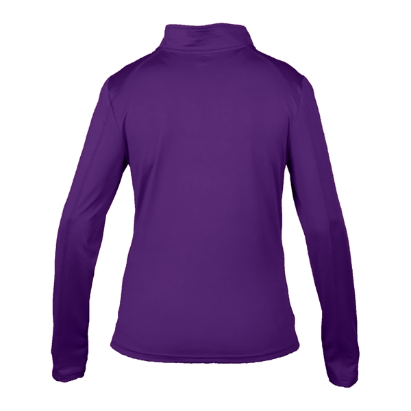 Women's 1/4 zip paneled sleeve w/ thumbhole, embroidered logo on left... from ASI 37461 Augusta Sportswear