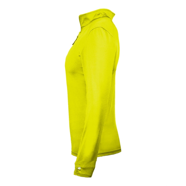 Women's 1/4 zip paneled sleeve w/ thumbhole, embroidered logo on left... from ASI 37461 Augusta Sportswear