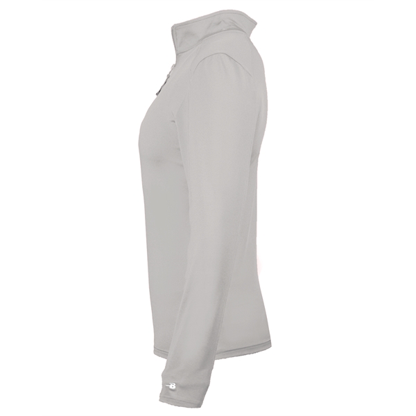 Women's 1/4 zip paneled sleeve w/ thumbhole, embroidered logo on left... from ASI 37461 Augusta Sportswear