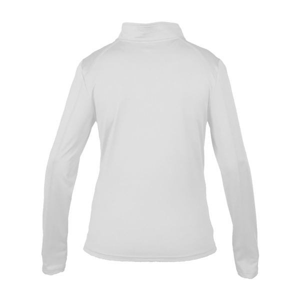 Women's 1/4 zip paneled sleeve w/ thumbhole, embroidered logo on left... from ASI 37461 Augusta Sportswear