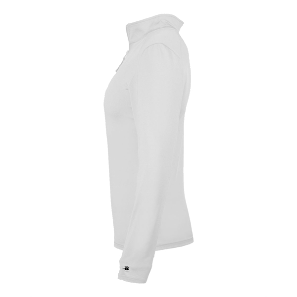 Women's 1/4 zip paneled sleeve w/ thumbhole, embroidered logo on left... from ASI 37461 Augusta Sportswear