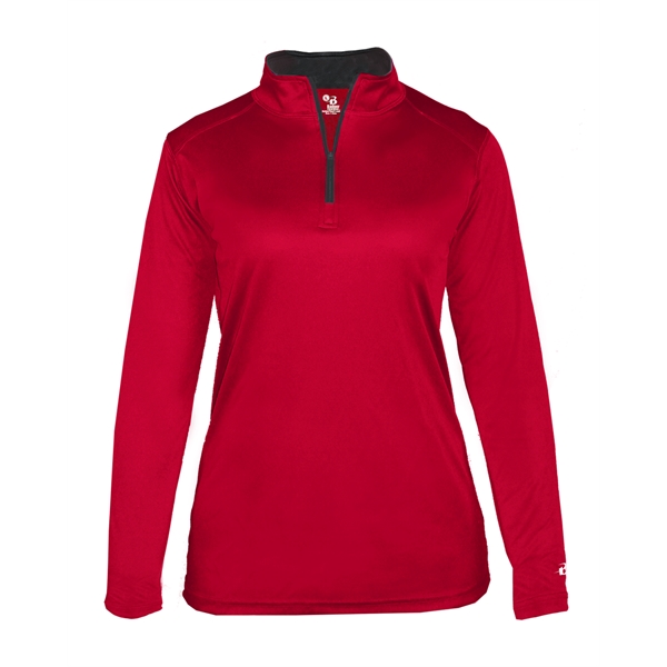 1/4 Zip Badger sport paneled shoulder for maximum movement, thumb holes... from ASI 37461 Augusta Sportswear