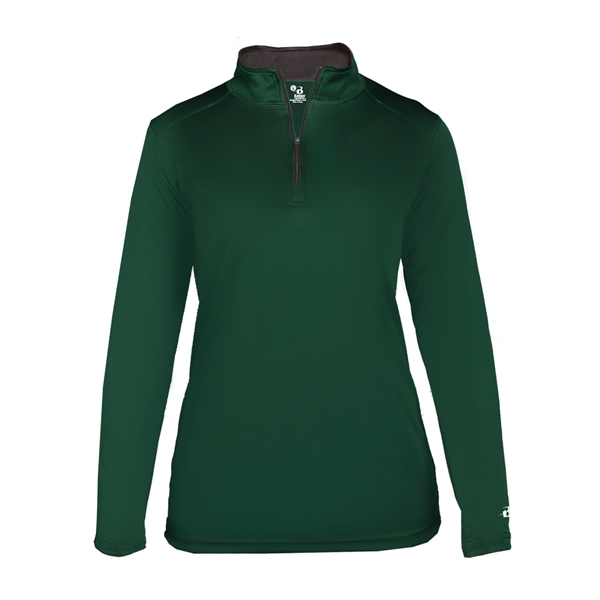 1/4 Zip Badger sport paneled shoulder for maximum movement, thumb holes... from ASI 37461 Augusta Sportswear