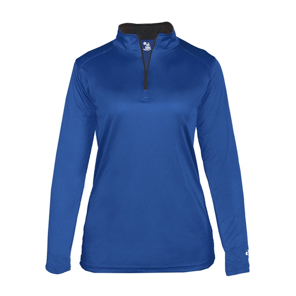 1/4 Zip Badger sport paneled shoulder for maximum movement, thumb holes... from ASI 37461 Augusta Sportswear