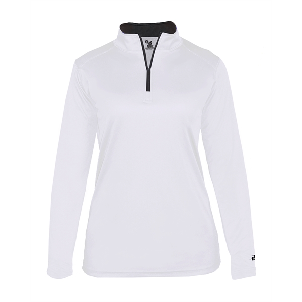 1/4 Zip Badger sport paneled shoulder for maximum movement, thumb holes... from ASI 37461 Augusta Sportswear