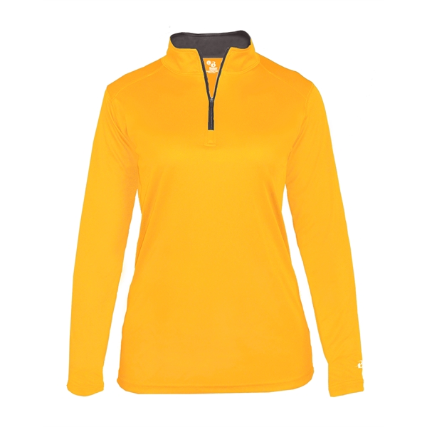 1/4 Zip Badger sport paneled shoulder for maximum movement, thumb holes... from ASI 37461 Augusta Sportswear