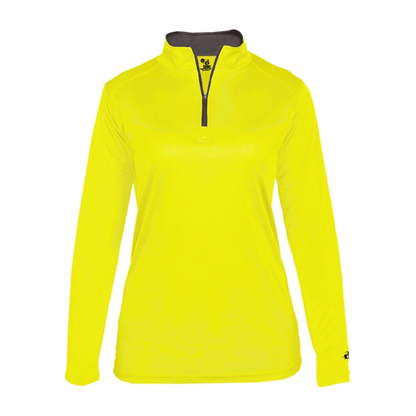 1/4 Zip Badger sport paneled shoulder for maximum movement, thumb holes... from ASI 37461 Augusta Sportswear