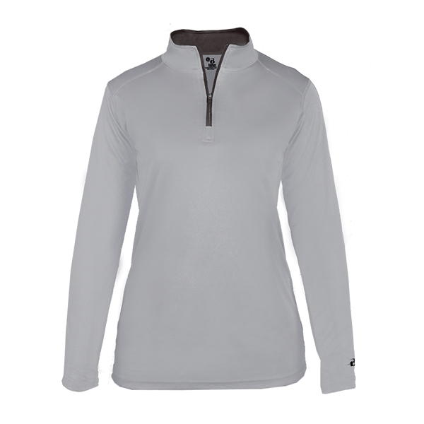 1/4 Zip Badger sport paneled shoulder for maximum movement, thumb holes... from ASI 37461 Augusta Sportswear