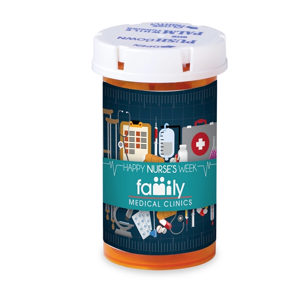 Nurse's Week Pill Bottle. Item Size:  1.5" Diameter x 2.875"H... from ASI 71685 Midnite Snax®