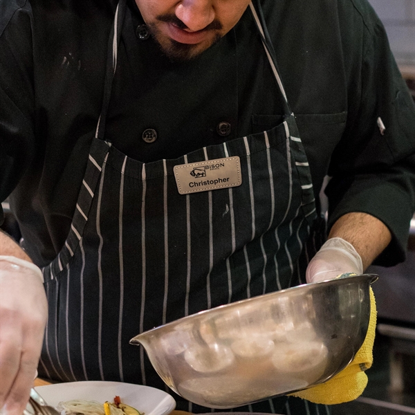 The badges look and feel like real leather.... from ASI 61966 HPG / Beacon Promotions HPG Gold