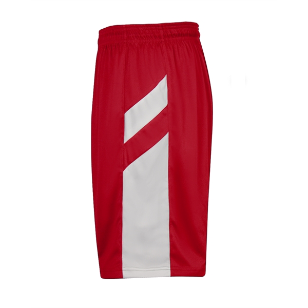 Youth reversible shorts with contrast side inserts, each layer individually bottom... from ASI 37461 Augusta Sportswear