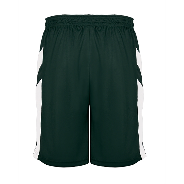 Youth reversible shorts with contrast side inserts, each layer individually bottom... from ASI 37461 Augusta Sportswear