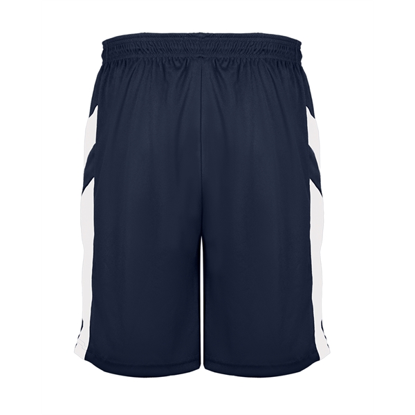 Youth reversible shorts with contrast side inserts, each layer individually bottom... from ASI 37461 Augusta Sportswear