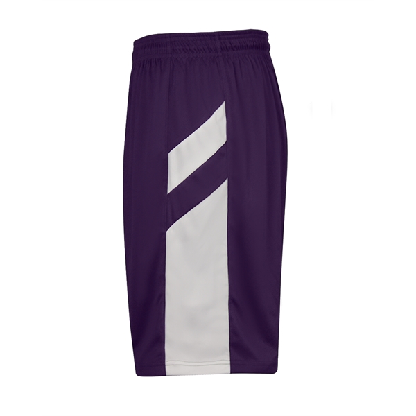 Youth reversible shorts with contrast side inserts, each layer individually bottom... from ASI 37461 Augusta Sportswear
